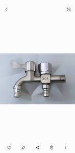vòi nước 2 đầu ra chia cho máy giặt bằng inox 304 cao cấp