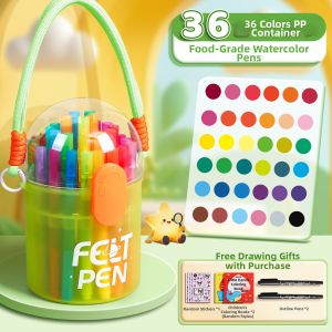 deli | Water Washable Skin-Friendly Art Set Watercolor Pen Tiered Bucket