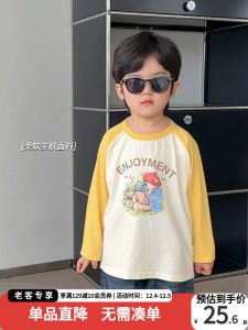 Áo Thun Dài Tay in Họa Tiết Thời Trang Cho Bé Trai Mùa Xuân Thu Thường Ngày Cotton 100% Thoải Mái Thoáng Khí Cho Bé Trai