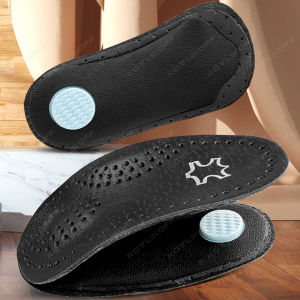 leather Sport Orthopedic Insoles High Arch Supports Shoe Sole For Men Women Plantar Fasciitis Flat Feet Pain Relief Shoe Cushion