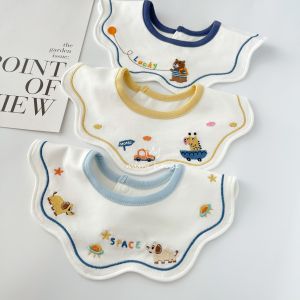 MIMUHOUSE | Rotatable Waterproof Spit-Up Scarf Soft Cotton Bib