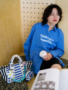 A.FLORE Womens Mini Coin Purse Eye Shape Korean Style Fashion Canvas Bag Casual Zipper Closure Small Size Striped Pattern