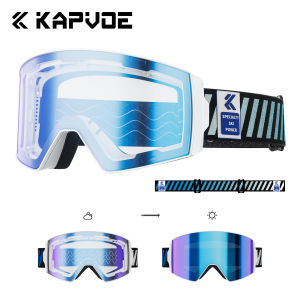 kapvoe | Kapvoe Photochromic Snow Goggles Men Snowboarding Skiing Sunglasses Mask Ski Women Anti-Fog UV400 Protection Snowmobile Glasses