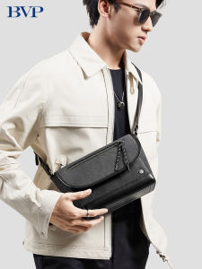 Casual Mens Single Shoulder Bag Luxury Brand Messenger Bag Leather Goods Fashionable Trendy High-End Sensation Crossbody Bag