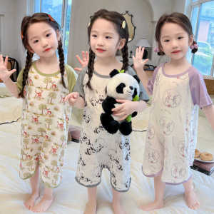 Em Bé Bé Trai Bé Gái Mùa Hè Nhẹ Đồ Ngủ Cotton Vải Bông Muslin Home Quần Áo Chăn Chống Đá Váy Ngủ Cho Trẻ Em Bộ Đồ Ngủ Cho Trẻ Sơ Sinh