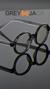 Grey Jack Kacamata Antiradiasi Blueray TR90 Model Bulat Ringan Stylish Pria Wanita Bisa Lensa Minus Antiradiasi Blueray Bluecromic 8644