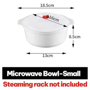 [SG STOCK] Microwave-Safe Steamers Food Storage Bowls – 3 Sizes Heat-Resistant | BPA-Free