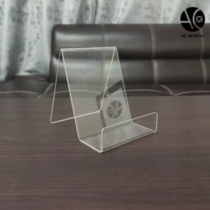 แท่นโชว์สินค้า ที่ตั้งโชว์ของ ที่ตั้งหนังสือ ขาตั้งกรอบรูป ที่ตั้งมือถือ อะคริลิคใส หนา 2 มิล (MS5)