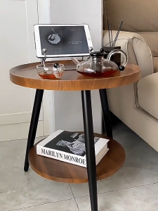 Meja Kopi Bulat Meja Ruang Tamu Meja Kecil Coffe Table Meja kopi Minimalis Meja kopi bergaya Nordik