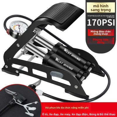 West Biking | Bơm lốp đạp chân áp suất cao Cho Xe Đạp Và Ô Tô