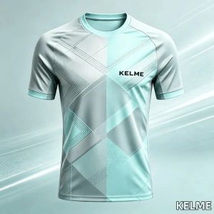 Kelme | Áo Thun Nam KELME Mùa Hè Nhẹ Thoáng Khí Thấm Hút Mồ Hôi Phong Cách Thể Thao Tập Luyện Cổ Chữ V Tay Ngắn Chất Liệu Dệt Kim.