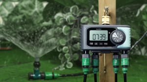 RainPoint 4-Zone Digital Garden Hose Timer  Auto Irrigation Rain Delay Programmable IPX4