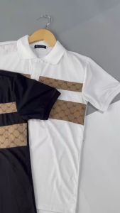 Áo thun POLO nam có cổ tay ngắn chất vải cotton phối họa tiết đẹp sang trọng mẫu mới giá rẻ chuẩn shop DV-FASHION