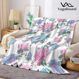 Vintage Hoa Mẫu Đơn Chintz Chăn Flannel Ấm Áp Mềm Mại Phong Cách Hiện Đại Trang Trí Ghế Dài Cho Tất Cả Các Mùa Ấm Cúng Thoải Mái Halloween Quà Tặng Giáng Sinh