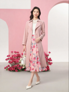 Koradior | Classic Elegance Mid-length Womens Trench Coat