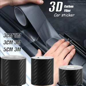 5Roll Carbon Fiber Car Sticker 3D Carbon Fiber Pattern Car Stickers Car Interior Anti-stepping Stickers Waterproof Bike Frame Protection Tape Nano Carbon Fiber Bicycle Sticker