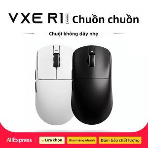 Chuột Chơi Game Không Dây ATK VXE R1 Pro MAX Dragonfly E-Sports Sạc Lại Được Nhẹ Thiết Kế Công Thái Học 2.4G Cảm Biến PAW3395 26000 DPI 650 IPS 50G