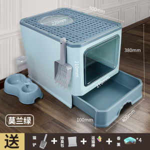 Litter Box Fully Enclosed Drawer Top-in Anti-Splash Deodorant Extra Large Oversized No. Cat Litter Box Cat Litter Basin Cat Supplies