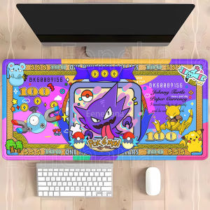 Potdemiel | Kawaii Anime Pokemon Miếng Lót Chuột HD In Eevee Gengar Pikachu Cao Su Để Bàn Thảm Bàn Phím Chơi Game Phụ Kiện Máy Tính