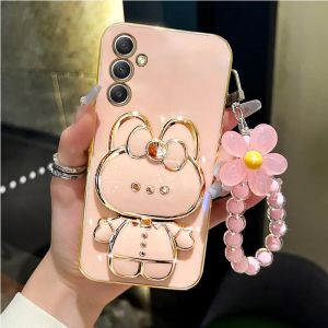 เคสสำหรับ VIVO โทรศัพท์ Y04 Y19S V50 Y29 3มิติ Y39 Y100 Y03T Y28S Y18 Y02S Y16ฝาหลังสุดหรู3มิติพร้อมตัวยึดกระจกและสายรัด