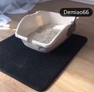 KenCo แผ่นดักทรายแมว แผ่นรองครองแม ทนทาน ต้านเชื้อแบคทีเรียเสื่อแมวรังผึ้งคู่ ดักทร กันน้ำ ฉี่ แผ่นใหญ่ขนาด หลากสี