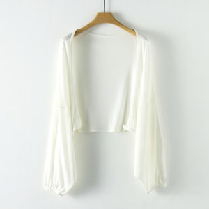 MiiOW | Áo khoác cardigan hở màu đen Ice Silk mát mẻ cho nữ mùa hè 2025 Áo khoác ngoài thường ngày Áo khoác ngoài thoáng khí Áo khoác ngoài bằng lụa