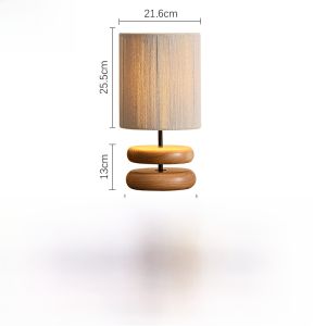 Rustic Designer Wooden Table Lamp Living Room Bedroom Atmosphere Lamp Study Desk Bedside Light Handwoven Grass Shade LED Bulb