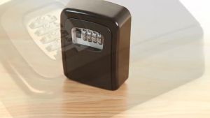 ORIA Key Lock Box 4 Digit Combination Key Storage Lock Box Wall Mounted Key Safe Box 5 Keys Capacity Weatherproof for Indoor Outdoor 3.66 inch (Ready Stock)