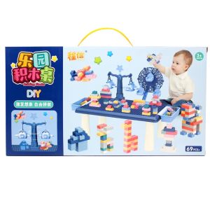 ColorToy โต๊ะตัวต่อ โต๊ะตัวต่อเด็ก ของเล่นตัวต่อ โต๊ะ+ตัวต่อ69+ ชิ้น ตัวต่อ โต๊ะของเล่น เสริมพัฒนาการเด็ก