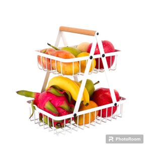 Rak Buah 2 Susun Segitiga / Rak Bumbu Bumbu Dapur Serbaguna