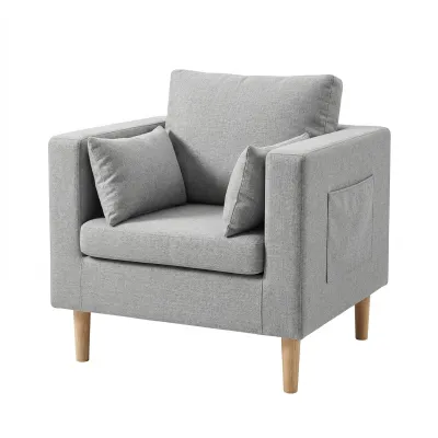 TREDEY Sofa 1/2/3 Seater（70/120/170cm）Budget Friendly Durable Compact Cream SofaFree Pillow Apartment Sofa