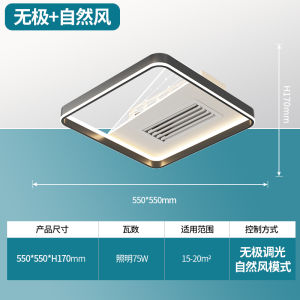 Modern Minimalist Leafless Heater Fan Light 2025 New Model Living Room Bedroom Restaurant Dual Temperature Control Fan Light