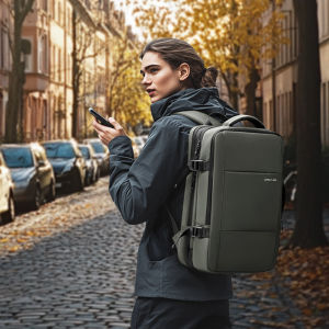 HK Expandable Travel Backpack for Men Large Capacity Waterproof Backpack Male 15.6 inch Laptop Bag Hiking Cycling Rucksacks School Bag