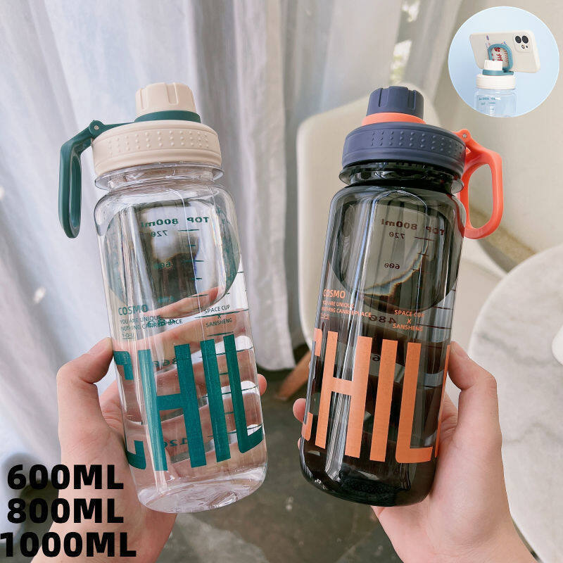 1000ML Thể thao Chai nước Uncounter Weng Cup công suất lớn nhựa chống rơi di động sinh viên nam và nữ sáng tạo phiên bản Hàn Quốc nhiệt độ cao kháng Portable Space Cup