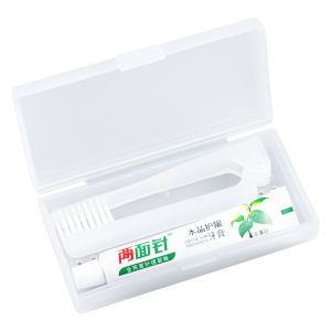 Portable Travel Foldable Toothbrush Set Mini Small Toothpaste Storage Box Adult Oral Care Cleaning Tool Compact Dental Kit