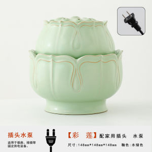 Modern Minimalist Desktop Water Feature Crystal Ball Fountain Ceramic Material Rotating Water View Gift for Girls Decorative Ornaments