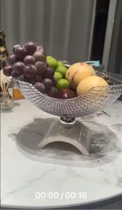 Đĩa hoa quả kim cương đĩa bày hoa quả decor phòng khách sang trọng