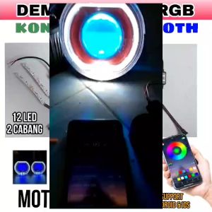 LAMPU LED DEMON RGB / DEVIL RGB KONEKSI BLUETOOTH HP ANDROID/IP