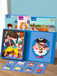 XIAOWANDOU | Educational Magnetic Dress-Up Puzzles for Boys and Girls 3-6 Years Old