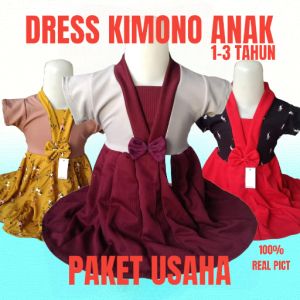 DRESS ANAK DRESS KIMONO ANAK BAJU ANAK MURAH PAKET USAHA BAJU ANAK