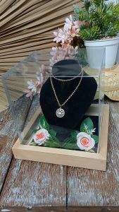 Kotak Kayu Tempat Perhiasan Kalung untuk Mahar dan Seserahan Pernikahan - KK.M