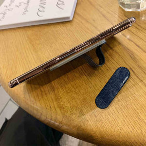 Denim Adhesive Type Non Slip Anti-Fall Desktop Phone Fastened Ring Bracket Push-Pull Buckle Universal Car Support Frame for Men and Women