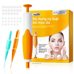 Bộ Dụng Cụ Loại Bỏ Nốt Da Hai Đầu 2-8mm Kèm Tăm Bông Làm Sạch Và Dây Đeo Điều Chỉnh Kích Thước Dùng Cho Việc Loại Bỏ Nốt Da Từ Nhỏ Đến Lớn