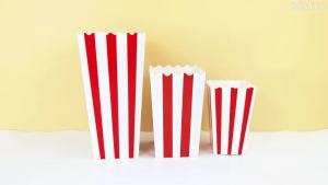 10pcs Popcorn Paper Boxes Buckets Red White Stripes Popcorn Bags Snack Containers Movie Night Birthdays Festival Party Supplies