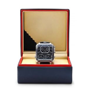 Roll_n_Rotate High-end PU leather watch box microfiber board piano lacquer jewelry gift box jewelry storage box
