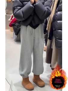 High Waisted Loose Fleece Leisure Sport Pants