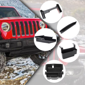 Gear Shift Copilot Handle Storage Box Center Console Armrest Organizer Under Seat Tray for Jeep Wrangler JL JT Gladiator 2018+