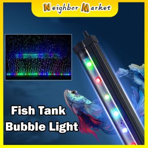 LED Air Bubble Light Aquarium Colorful Lamp Underwater Submersible Fish Tank Light Color Changing