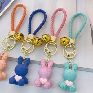 Móc khóa thỏ lucky may mắn trái tim siêu dễ thương treo balo túi xách thời trang Hàn Quốc