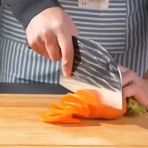 Dao chặt xương cao cấp Nhật Bản làm từ thép không rỉ sắc bén Cán gỗ chiều dài 26 cm nặng 380Gr- BH 12 Tháng